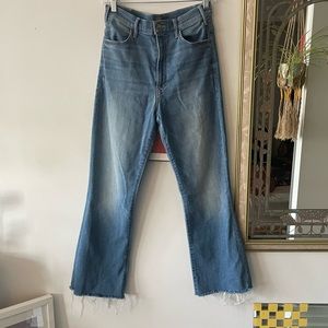 Mother “The Hustler Ankle Fray” HIGHWAISTED KICK-FLARE JEANS
